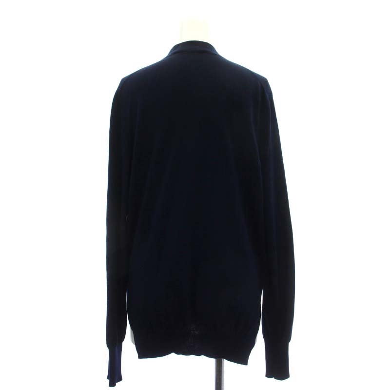 セリーヌ CELINE カーディガン ニット 長袖 Vネック ウール XS 紺