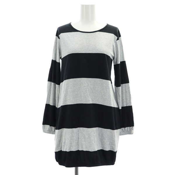 マリメッコ marimekko ボーダーカットソーワンピース ミニ 長袖