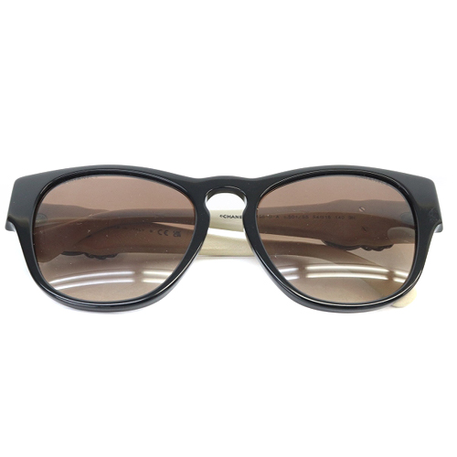 シャネル CHANEL ココマーク フレームレザー サングラス  