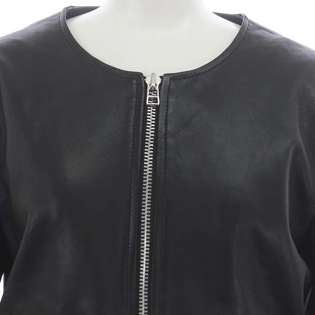【美品】Ray BEAMS  ラムレザージャケット シープスキン  ノーカラー Ray BEAMS ラムレザージャケット シープスキン ノーカラー（Ray