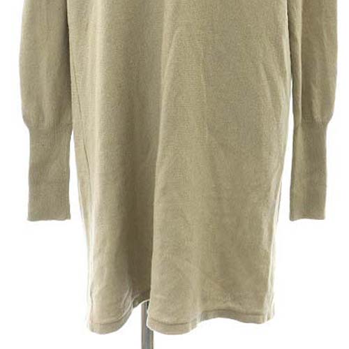 クロエ CHLOE ニットワンピース 膝丈 長袖 カシミヤ XS ベージュ /HK