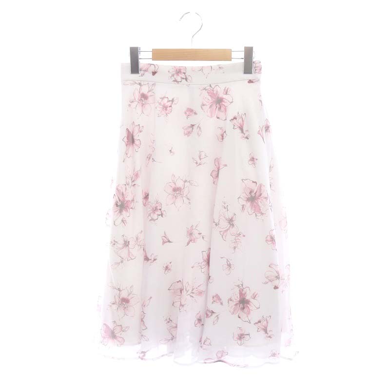 未使用品 デビュー ド フィオレ Debut de Fiore 花柄 プリント フレア  