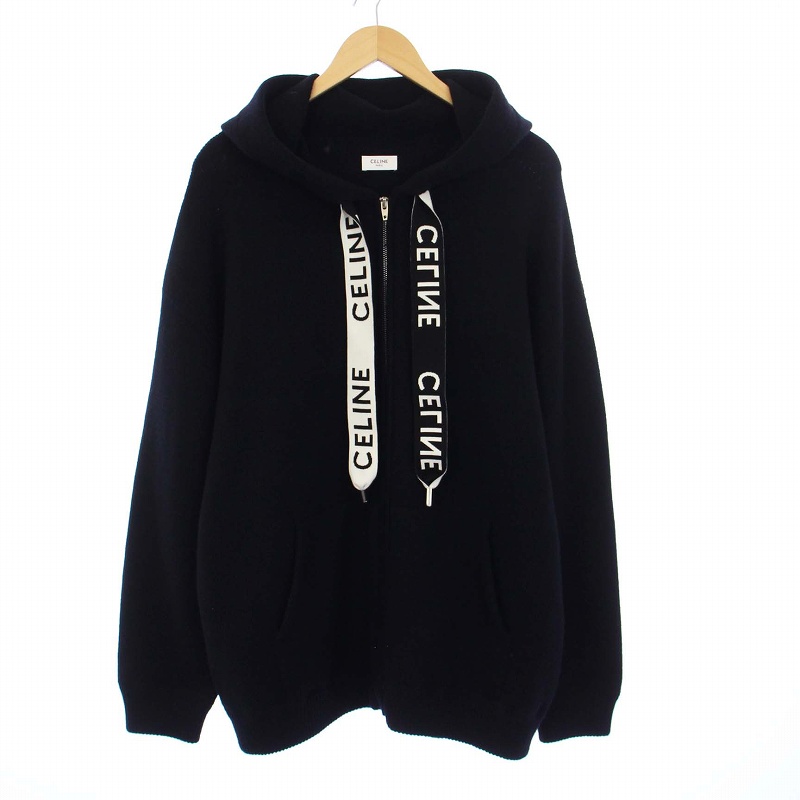 セリーヌ CELINE by Hedi Slimane ウールカシミヤ ジップアップ ニット  