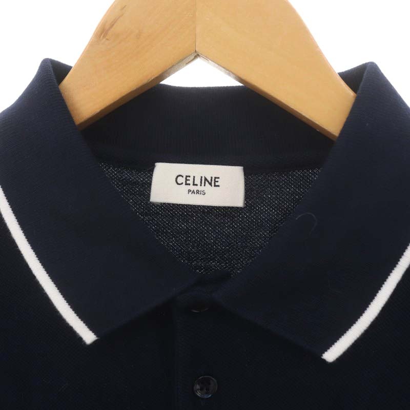 【希少】 CELINE セリーヌ オールド 総柄 ポロシャツ 長袖 ゴールド 1347518910.jpg?1632390384