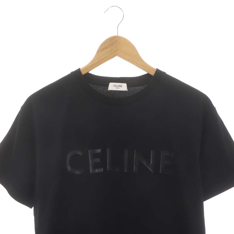 CELINE ロゴプリント Tシャツ XS セリーヌ ブラック