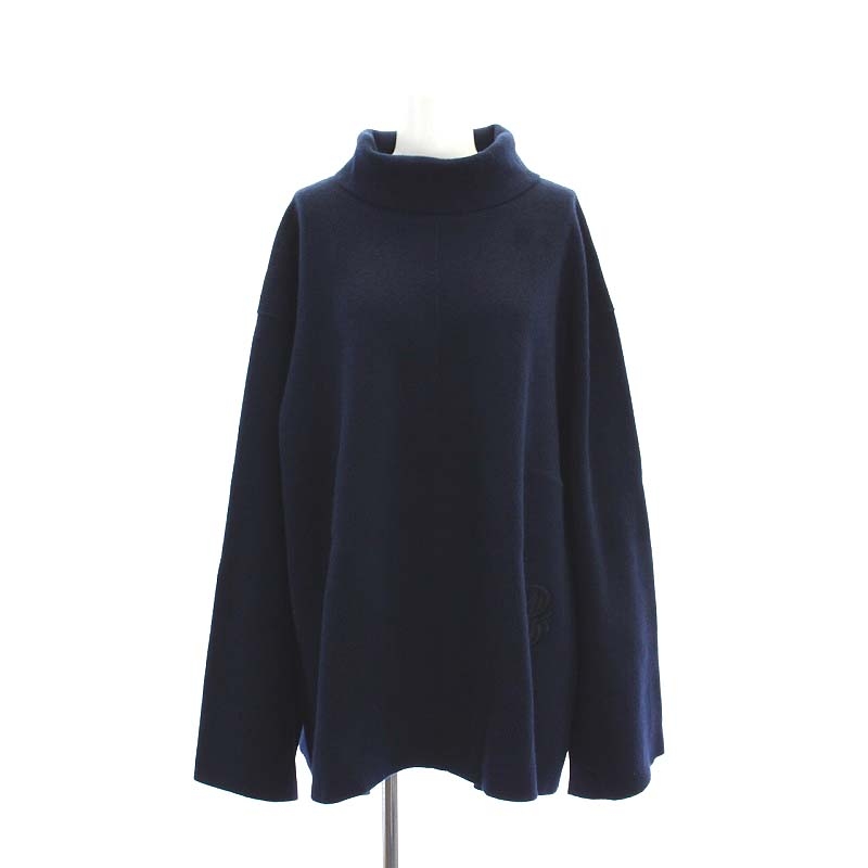 ブラミンク BLAMINK ウールカシミヤ12Gハイネックロングスリーブニット  