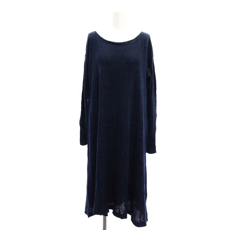 フォーティーファイブアールピーエム 45R 45rpm 藍染め 長袖ワンピース  