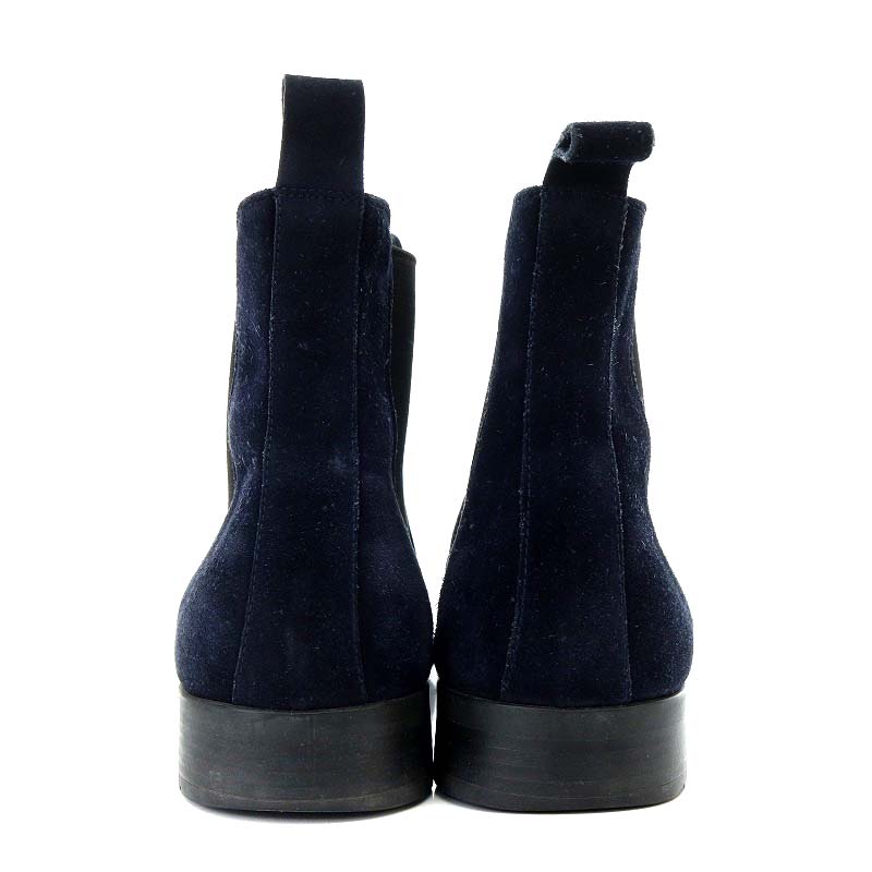 未使用品級 ジョルジオアルマーニ ブーツ スエード 本革 25 ネイビー ジョルジオアルマーニ GIORGIO ARMANI サイドゴアブーツ
