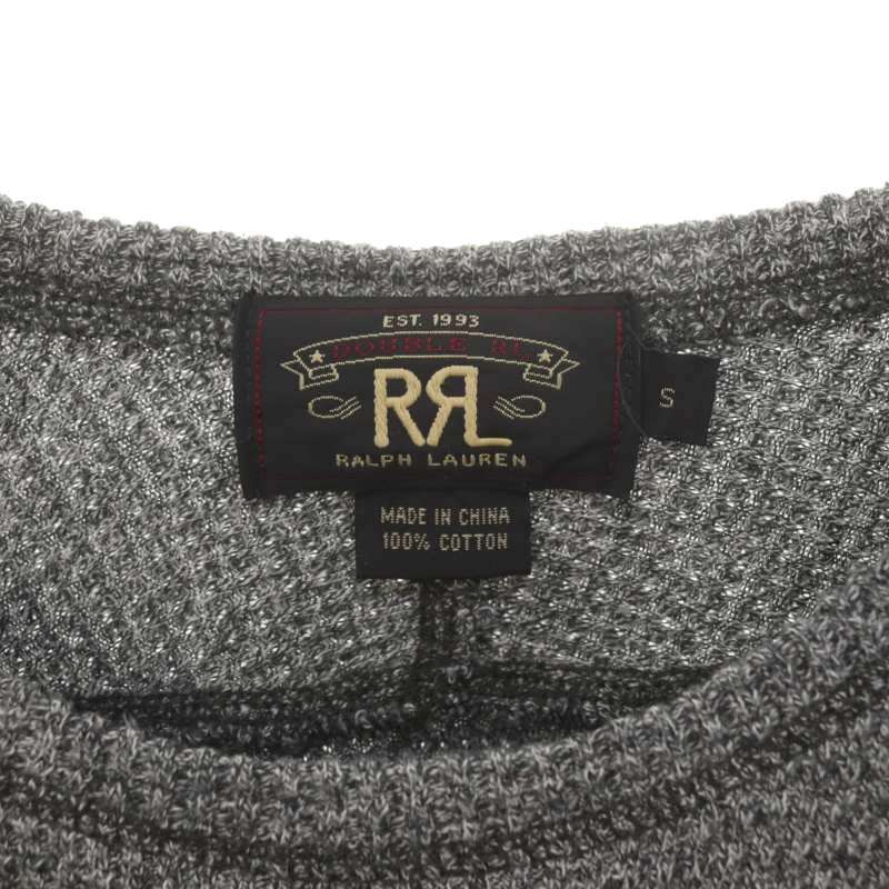 RRL ロゴ サーマル ニット カットソー 長袖 Tシャツ ダブルアールエル RRL ロゴ サーマル ニット カットソー 長袖 Tシャツ ダブル
