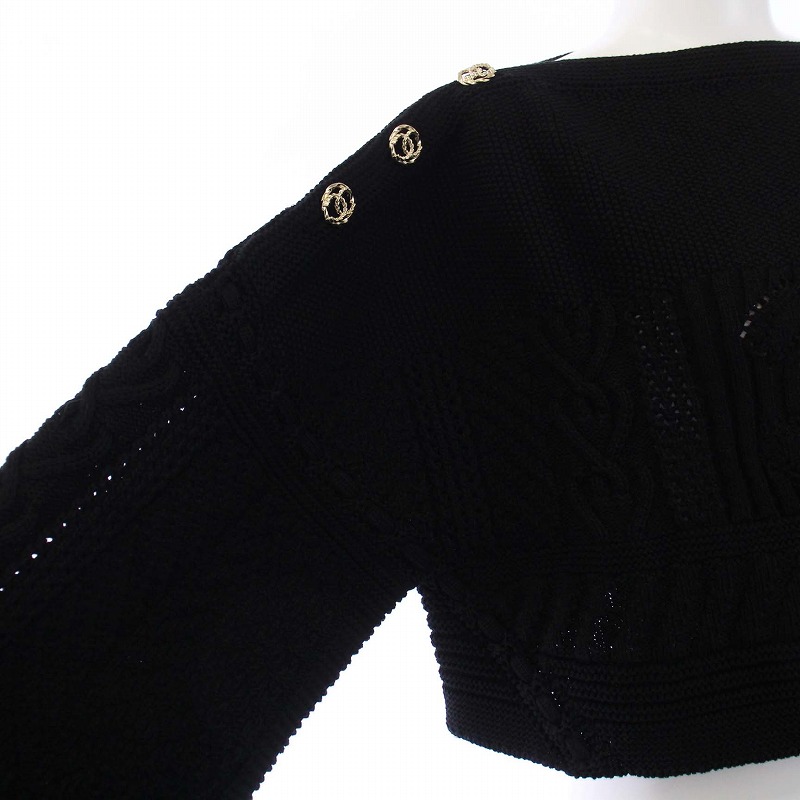 シャネル CHANEL 20P ココボタン ニット セーター プルオーバー ボート