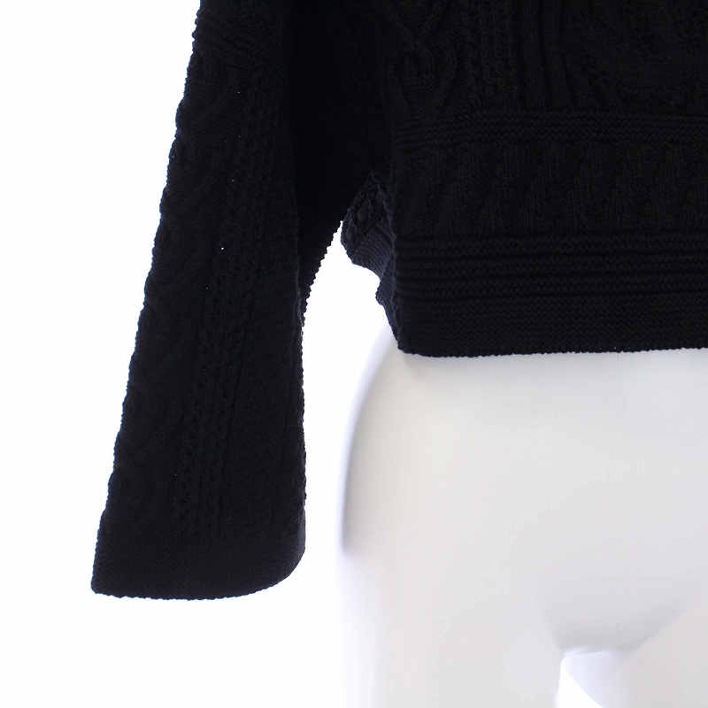 CHANEL ココボタン ニット セーター プルオーバー ボートネック　ブラック シャネル CHANEL 20P ココボタン ニット セーター プルオーバー ボート