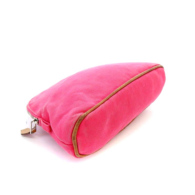 Bカン　Hermès 　ポリード　ピンク キャンバスポーチ エルメス ボリード ポーチ ミニミニ ピンク コットンキャンバス ユニ