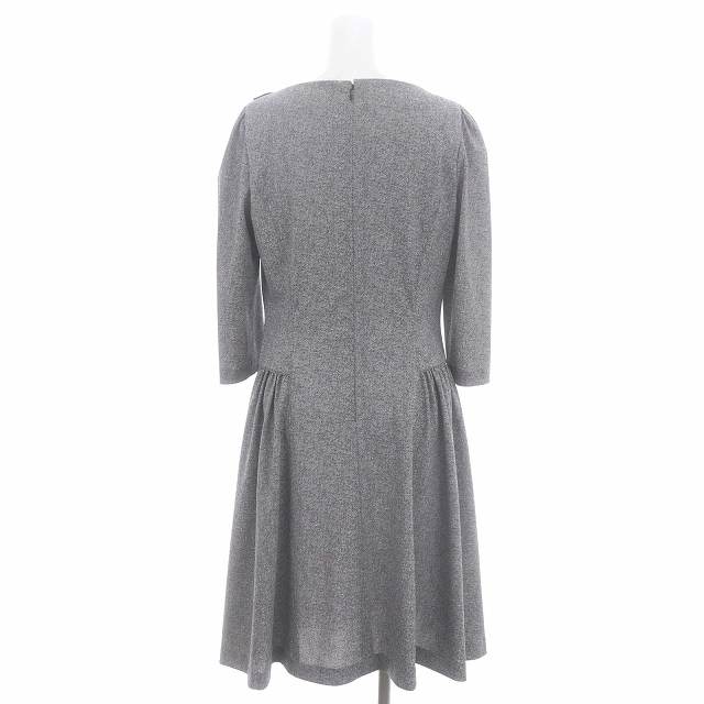 M'S GRACY エムズグレイシー肩リボンひざ丈ワンピース38