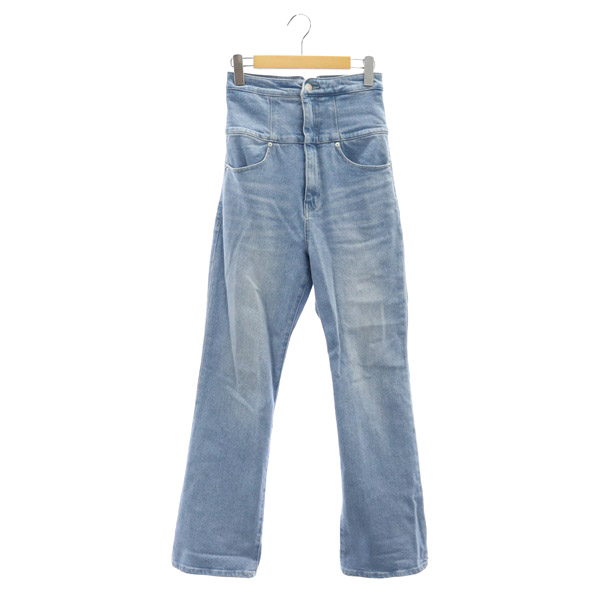 スナイデル snidel 23SS ハイウエストヘムフレアデニム パンツ 