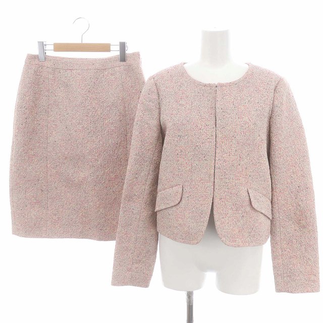 セオリーリュクス theory luxe セットアップ 上下 ツイード ノーカラー  