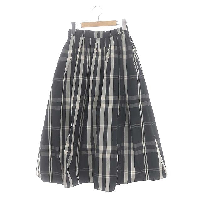 ユナイテッドアローズ UNITED ARROWS チェックタフタギャザースカート  