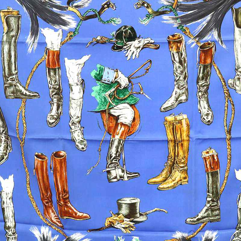 HERMES カレ 90 A propos de Bottes ブーツ 極美品 エルメス カレ90 A propos de Bottes ブーツついて スカーフ