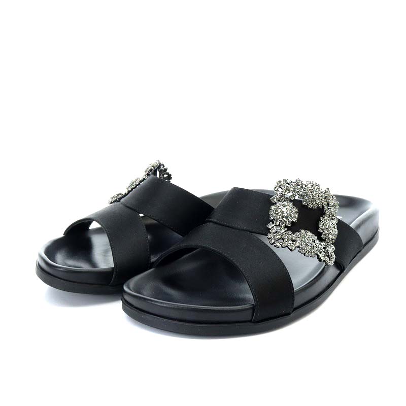 未使用品 マノロブラニク MANOLO BLAHNIK CHILANGHI サテン 