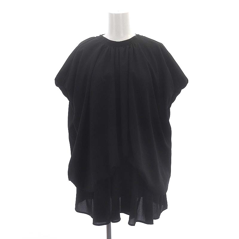 未使用品 エンフォルド ENFOLD 24SS WAVE SHIRRING BLOUSE ブラウス 