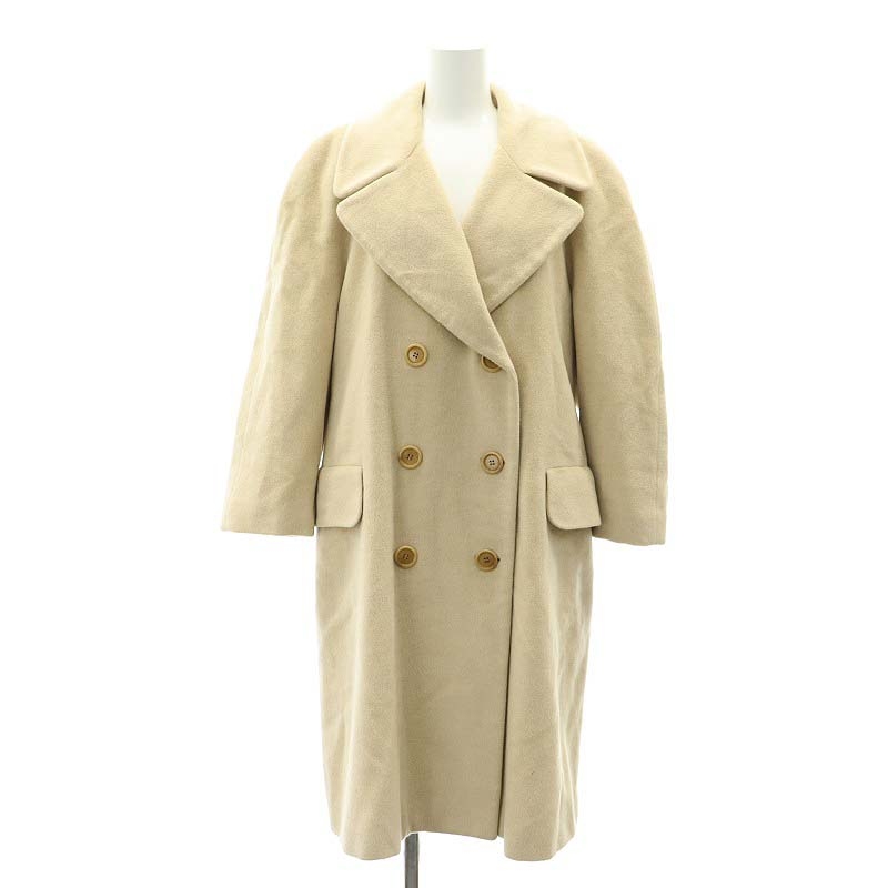 エスカーダ ESCADA ウールダブルロングコート アウター カシミヤ混 34 