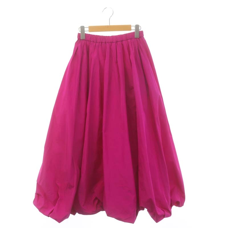 未使用品 エブール ebure 23AW シルキータフタ バルーンフレアスカート  