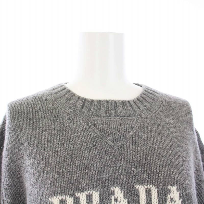 プラダ PRADA カシミヤ×ウール ロゴ ニット セーター 長袖