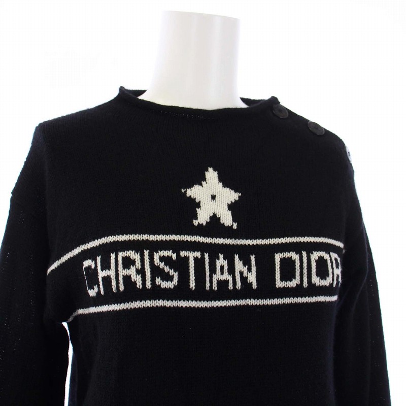 クリスチャンディオール Christian Dior カシミヤ スター ロゴ ニット 