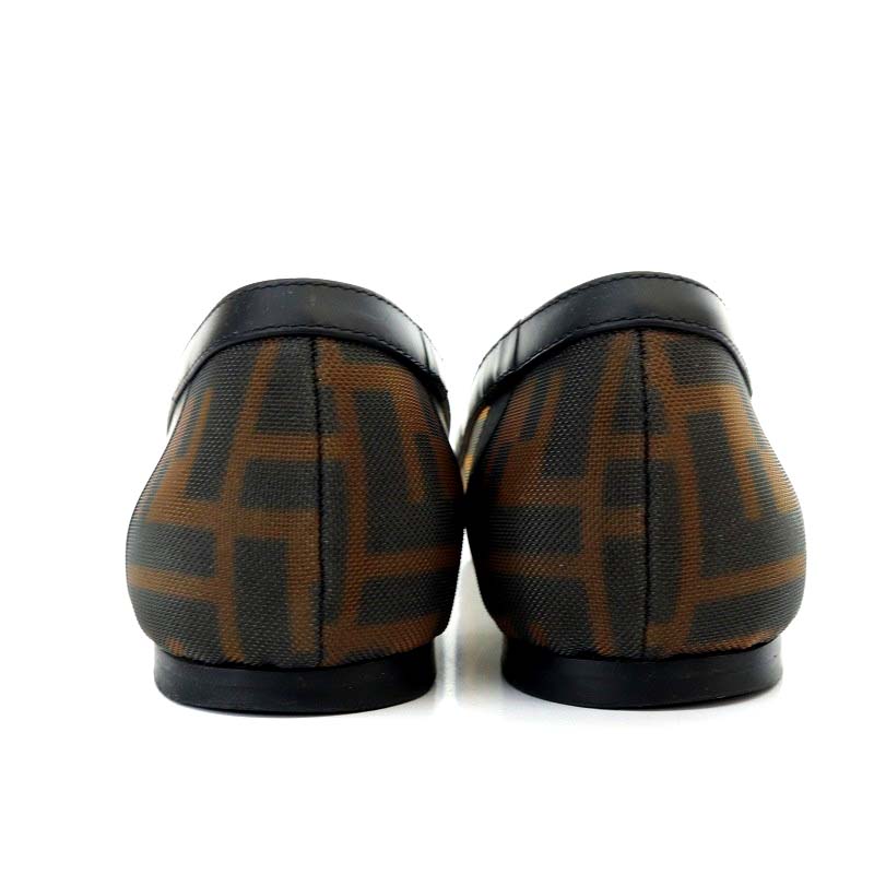 FENDI オレンジ ポインテッドトゥ フラットシューズ 36.5 FENDI オレンジ ポインテッドトゥ フラットシューズ 36.5