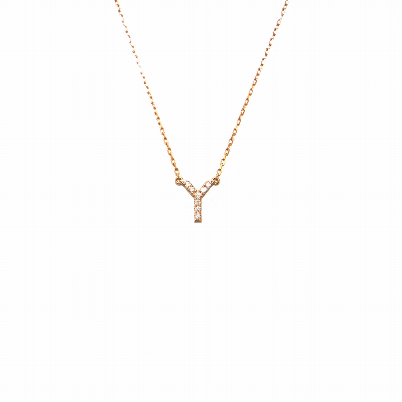 アーカー AHKAH vivian couture イニシャル ネックレス Y K18  