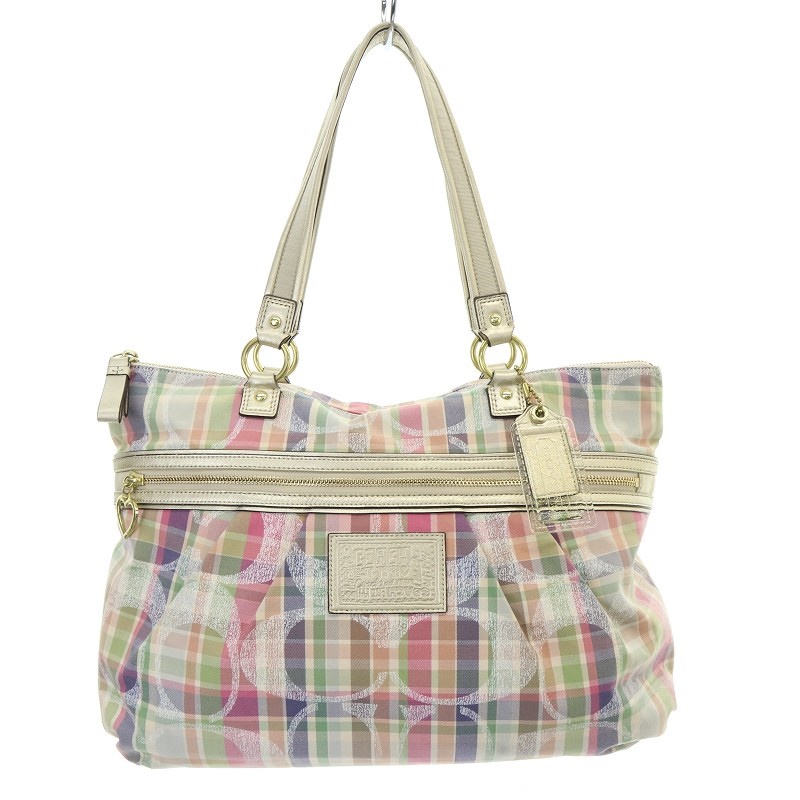コーチ COACH ポピー シグネチャー トートバッグ ショルダーバッグ 