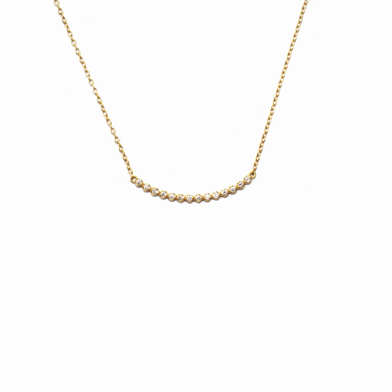 アーカー K18YG ダイヤモンド0.10ct ビリーブユー ネックレス