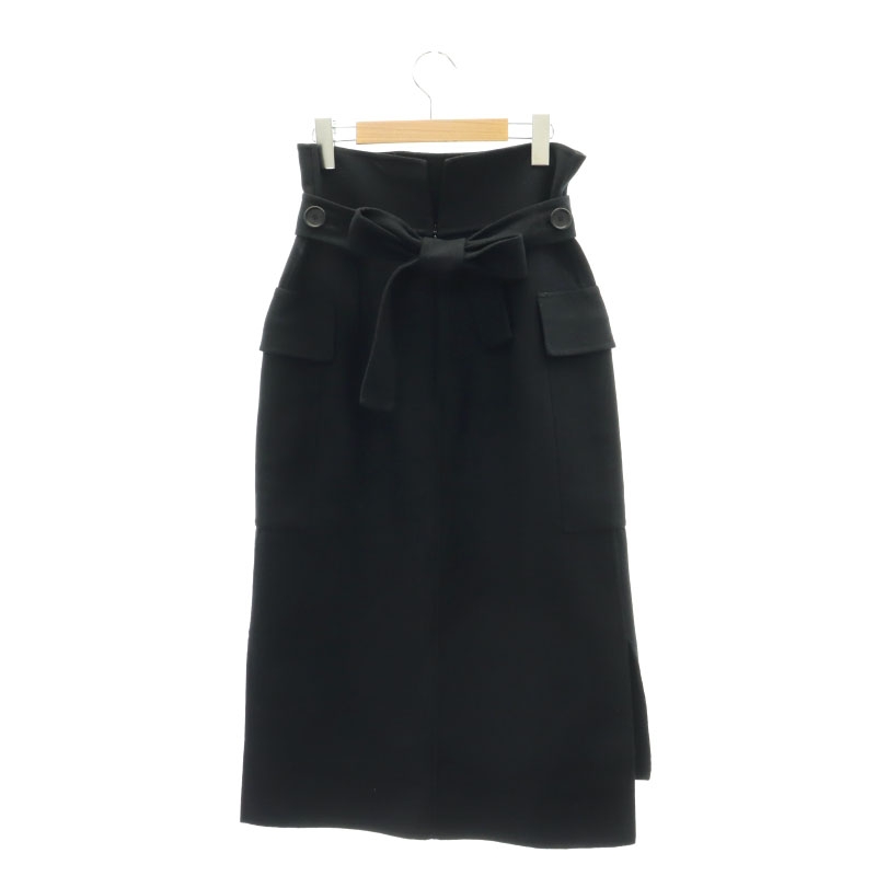 アドーア ADORE ライトリバースカート ロング丈 ミモレ丈 ベルト付き  