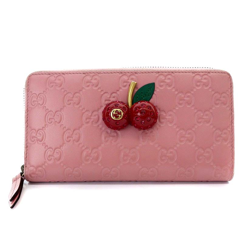 グッチ GUCCI 長財布 グッチシマ チェリー さくらんぼモチーフ ｜長財布 
