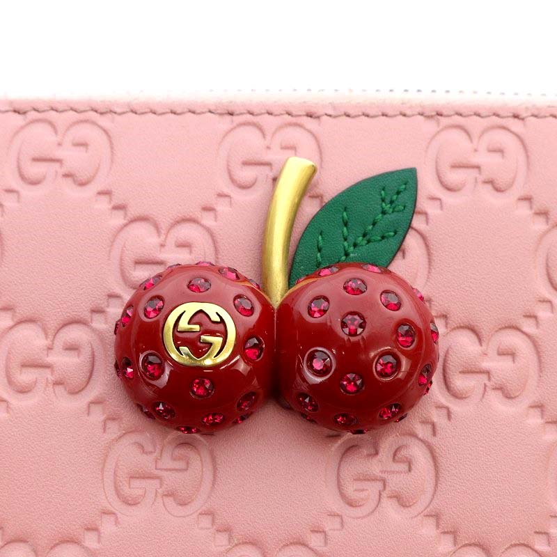 グッチ GUCCI 長財布 グッチシマ チェリー さくらんぼモチーフ 
