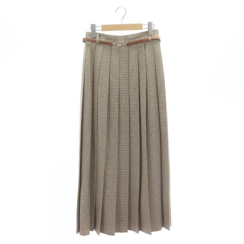 リリーブラウン Lily Brown 22AW ビットベルト付きプリーツスカート 