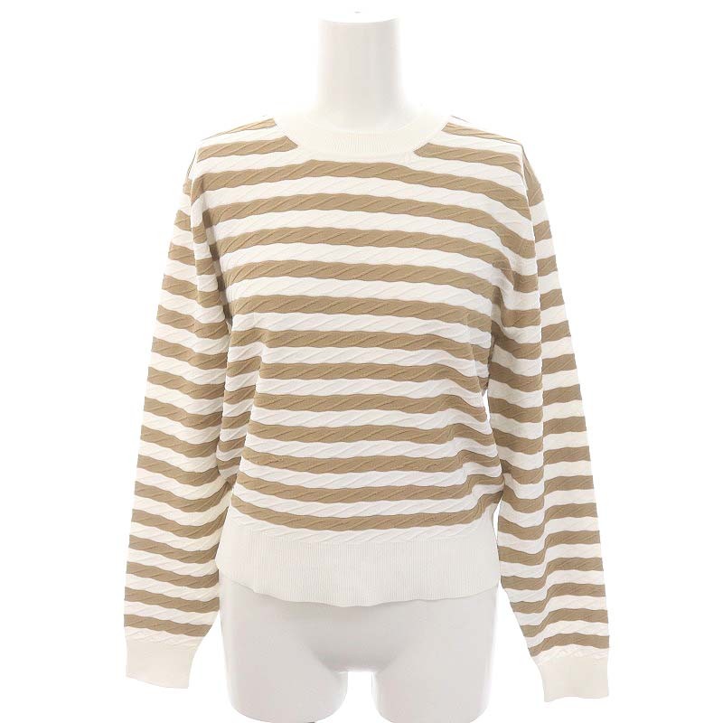 セオリー Theory ニット カットソー 長袖 ボーダー クルーネック S  