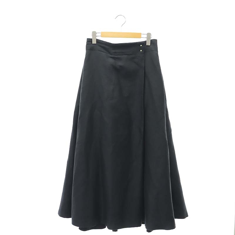 エブール ebure 23SS ビスコースリネン タックフレアスカート マキシ丈 