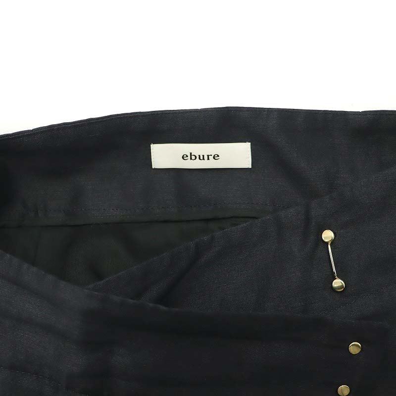エブール ebure 23SS ビスコースリネン タックフレアスカート マキシ丈 