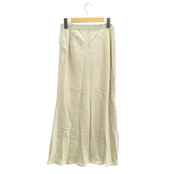 フレイアイディー FRAY I.D サイドボタンナローサテンスカート ロング  