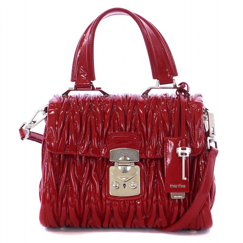 ミュウミュウ miumiu マテラッセ 2WAY ハンドバッグ ショルダーバッグ 