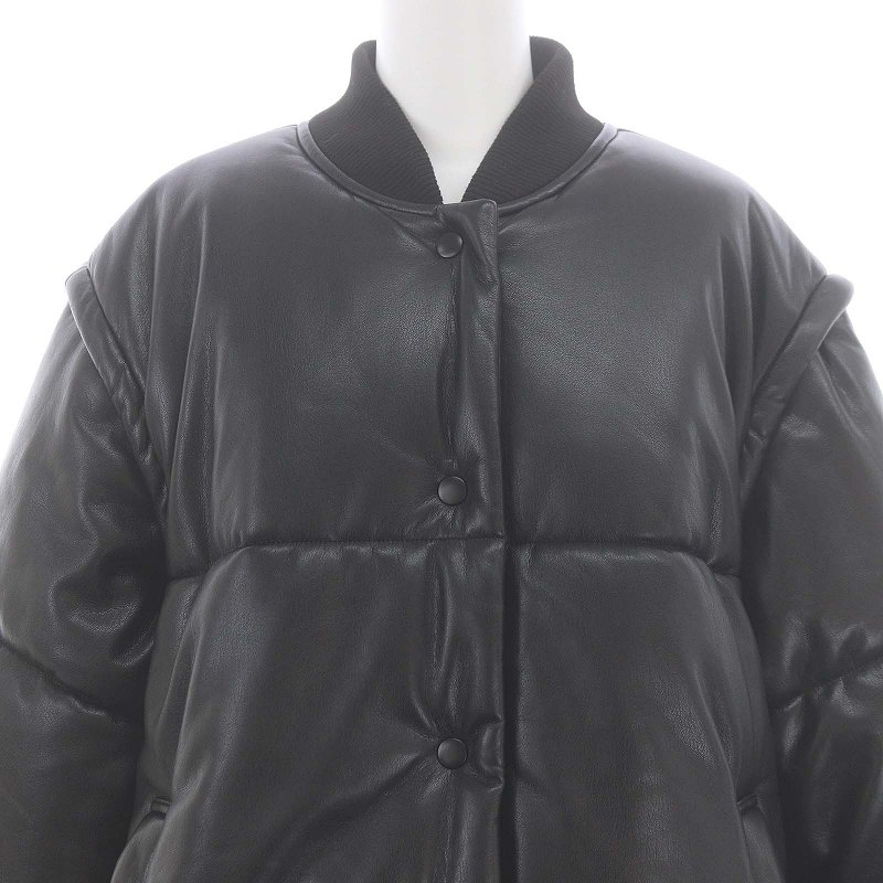 シールームリンVintage ECOレザーSHORTライダース黒