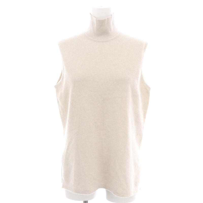 エルメス HERMES ハイネック ノースリーブニット セーター ピンク