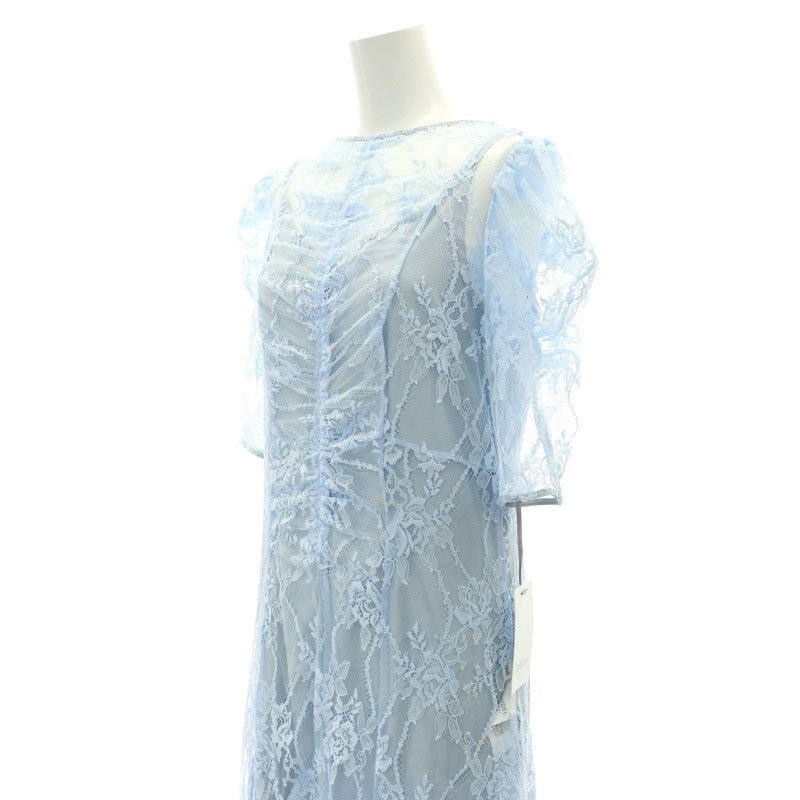 スナイデル SNIDEL 24SS パフレースドレス ワンピース ロング 五分袖 0  