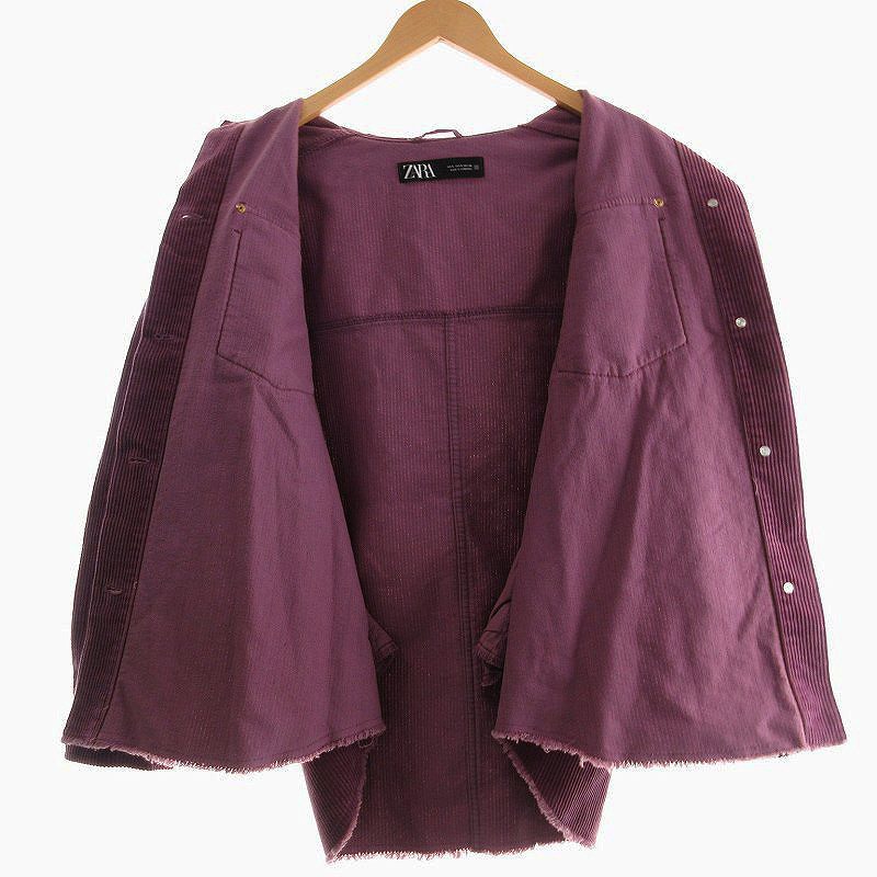 ザラ☆ボルドーストール ザラ ZARA コーデュロイ ジャケット シャツ