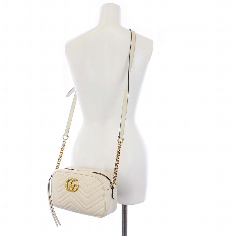 グッチ GUCCI GGマーモント キルティング スモール ショルダーバッグ