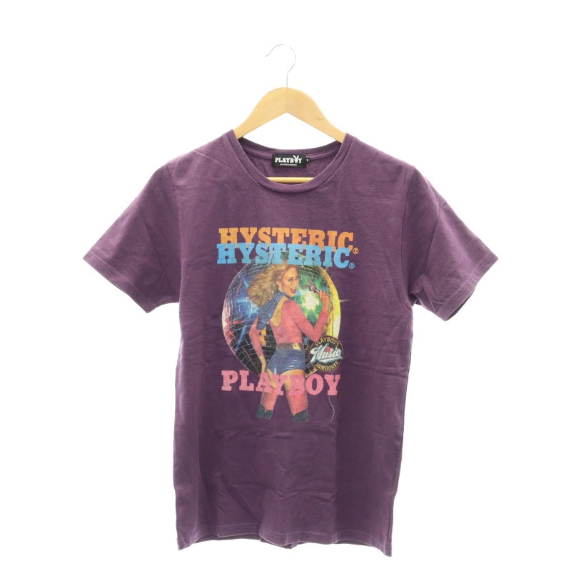 HYSTERIC GLAMOUR Tシャツ 半袖 パープル 紫 ラメ HYSTERIC GLAMOUR Tシャツ 半袖 パープル 紫 ラメ