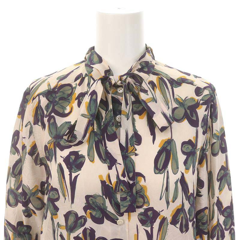 シルククローバープリント ボウタイブラウストゥモローランド