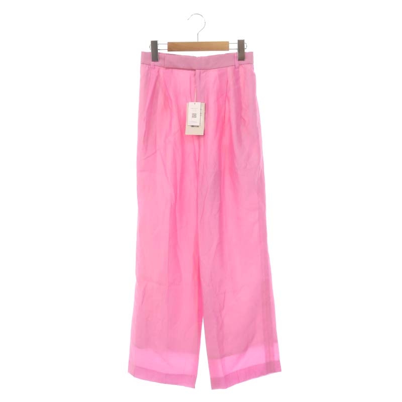 未使用品 ル フィル LE PHIL 24SS シアーローンパンツ タック ワイド 0 