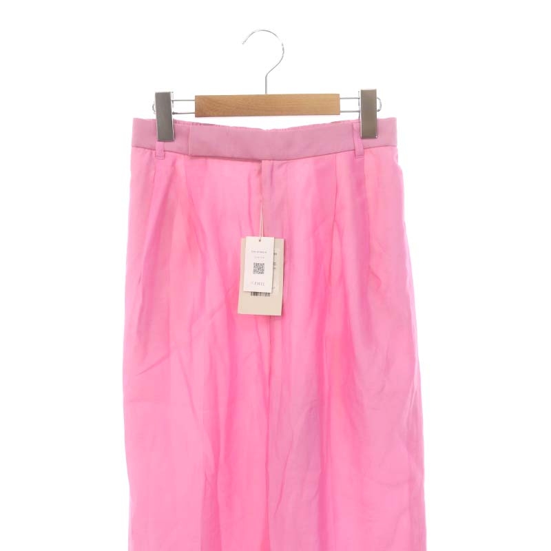 未使用品 ル フィル LE PHIL 24SS シアーローンパンツ タック ワイド 0 