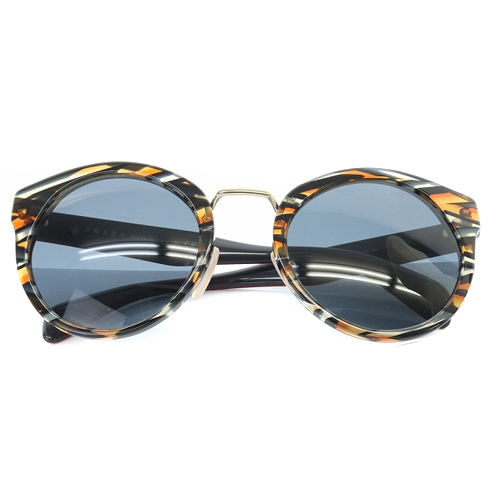 プラダ PRADA サングラス ロゴ 53□23 茶色 ブラウン SPR05T /SR21